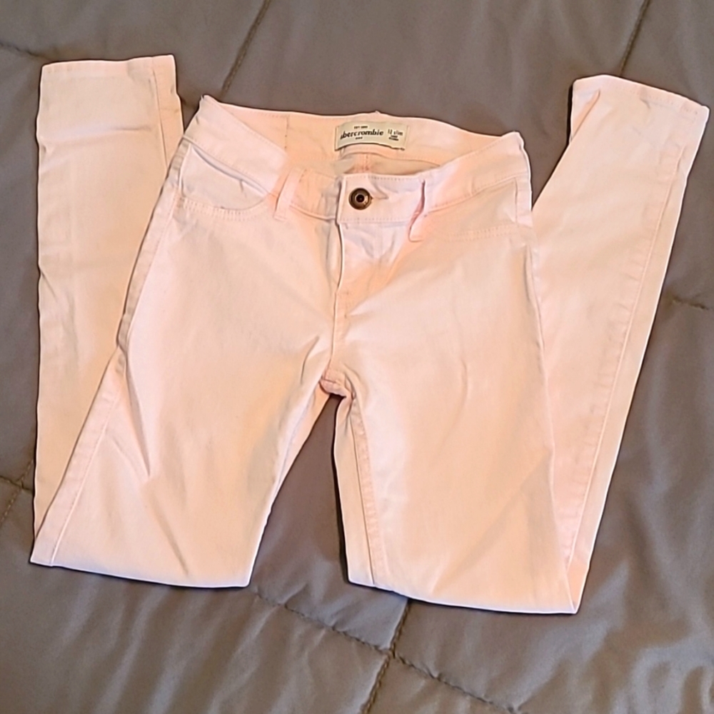 Abercrombie girls pink jeans size 12 slim